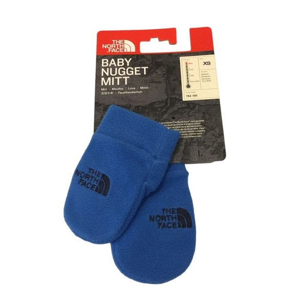 The North Face BABY NUGGET MITT XS Jake Blue Fleece Mittens - Picture 1 of 3